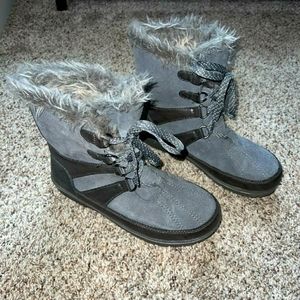 Grey Womens winter boots size 10